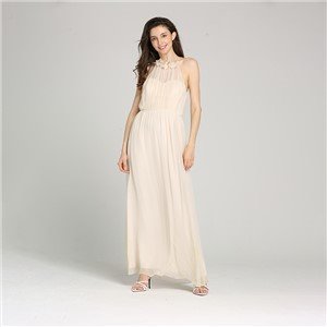 Silk Sleeveless Elegant Evening Party Dress